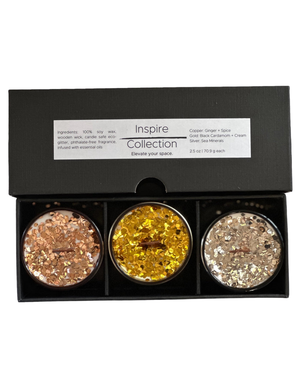 Collections Etc Color Changing Flameless Glitter Candles - Set of 3, Adult Unisex, Size: 2