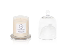 Load image into Gallery viewer, This beautiful 12 oz candle comes with its own cloche cover for an elegant display. It also keeps the fragrance in when not in use. Excellent wedding gift!
