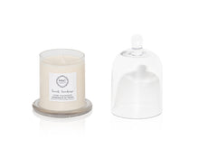 Load image into Gallery viewer, This beautiful 12 oz candle comes with its own cloche cover for an elegant display. It also keeps the fragrance in when not in use. Excellent wedding gift!
